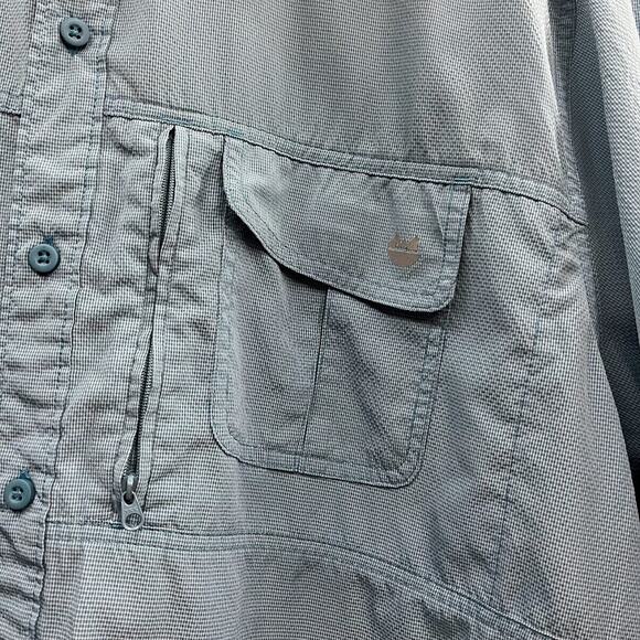 Wrangler Men's Blue Outdoor Utility Short Sleeve Shirt Size XLarge - Picture 2 of 9